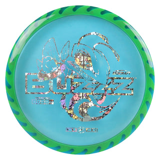 Discraft Disc Golf Fuzed Line Buzzz with Saw Pattern Midrange 5/4/-1/1 Blue with Yellow Saw/Buzzz Holo 170-172g