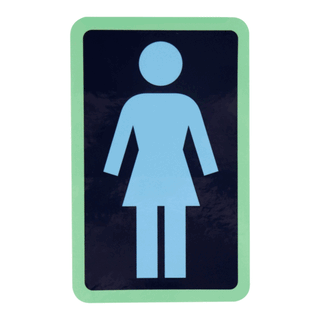 Girl Skateboard Sticker OG Decal Blue/Navy/Mint 6" x 3.75" 5-Pack