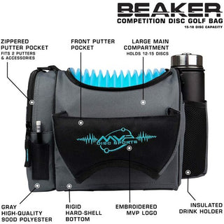 MVP Disc Golf Bag Beaker Version 2 Gray/Aqua