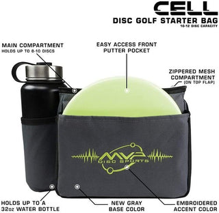 MVP Disc Golf Shoulder Bag - Cell Lime - Holds 12 Discs