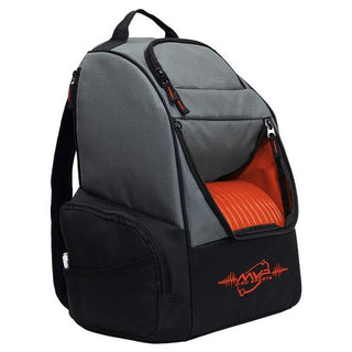 MVP Disc Golf Backpack Bag - Shuttle Backpack Grey/Orange