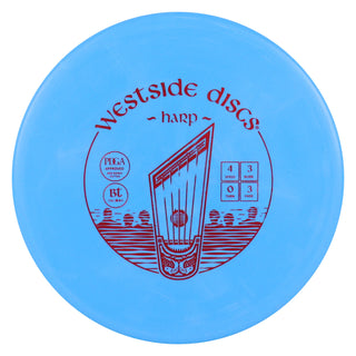 Westside Discs Disc Golf BT Medium Harp Midrange 4/3/0/3 Blue/Red 173 grams
