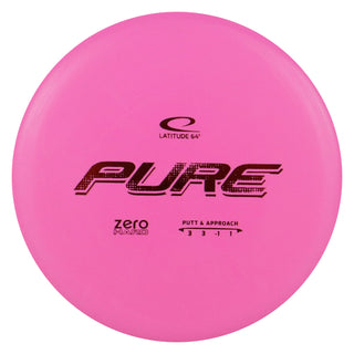 Latitude 64 Disc Golf Zero Hard Pure Putter 3/3/-1/1 Dark Pink/Red 173 grams