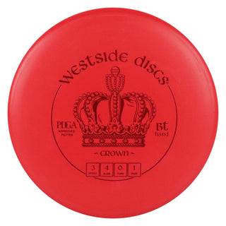 Westside Discs Disc Golf BT Hard Crown Putter 3/4/0/1 Red/Red 173 grams