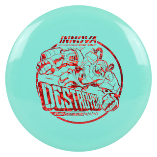 Innova Disc Golf Star Destroyer Distance Driver 12/5/-1/3 Teal/Red Shatter 158 grams