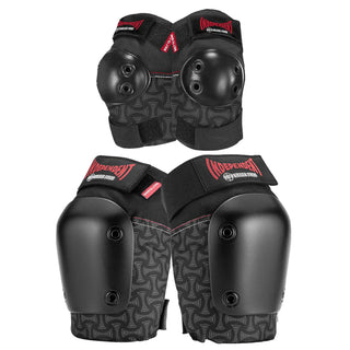 187 Killer Pads Skateboard Combo Pack Independent Knee/Elbow Black Size S/M