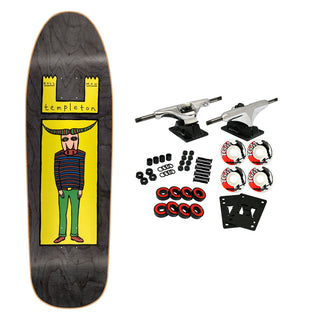 New Deal Skateboard Complete Templeton Bullman Screen Print Black 9.35" x 31.9"