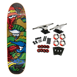 New Deal Skateboard Complete Knigge DSV Screen Print Black 8.6" x 31.8"