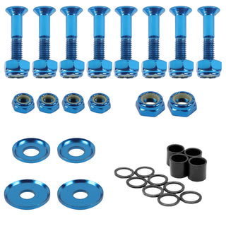 Dime Bag Skateboard Truck 1" Blue Hardware Refresh Kit with Nuts, Spacers, Washers