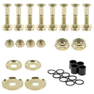 Dime Bag Skateboard Truck 1" Gold Hardware Refresh Kit with Nuts, Spacers, Washers