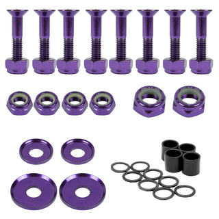 Dime Bag Skateboard Truck 1" Purple Hardware Refresh Kit with Nuts, Spacers, Washers