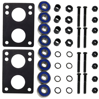 Paris Longboard Trucks, Wheels, Hardware, and Abec 7 Bearings Kit - V2 180 Raw + Blank White 65mm 82A