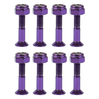 Dime Bag Skateboard Mounting Hardware 1" Phillips Purple Nuts and Bolts