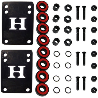 Core Hollow Skateboard Trucks 8.63" + 55mm Spitfire Burners Wheels, Abec 5 Bearings