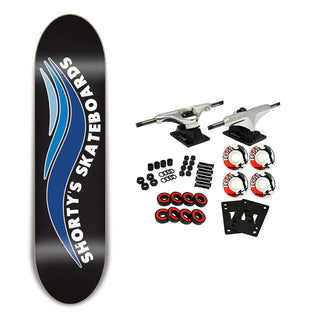 Shorty's Skateboard Complete Skate Wave Black/Blue 7.75"