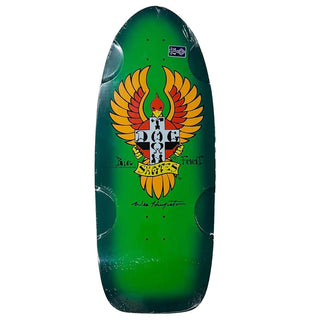 Dogtown Skateboard Deck Big Foot OG 70's Classic Neon Green/Blue Fade 11.79" x 30.8"