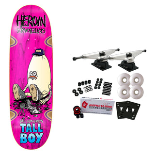 Heroin Skateboard Complete Bail Gun Garys Tall Boy 10.25" x 33" Assorted Colors