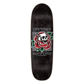 Santa Cruz Skateboard Deck Dressen Skull Rose 9.25" x 31.95"