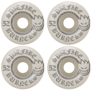 Spitfire Skateboard Wheels Burners 52mm 99A White/Silver