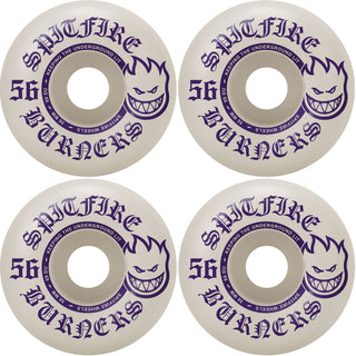 Spitfire Skateboard Wheels Burners 56mm 99A White/Purple