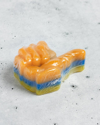 Bro Style Skateboard Wax Thumbs Up Yellow/Blue/Orange