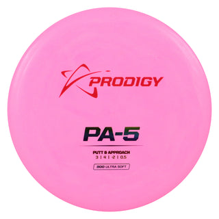 Prodigy Disc Golf 300 Ultra Soft PA-5 Putter 3/4/-2/0.5 Pink/Red/Rainbow 172 grams