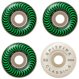 Spitfire Wheels F4 Classics 99A Green/White 52mm