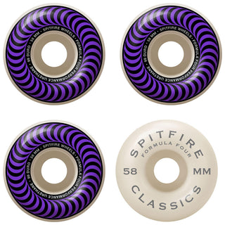 Spitfire Wheels F4 Classics 99A Purple/White 58mm