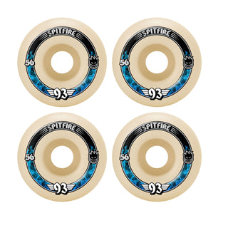 Spitfire Skateboard Wheels 56mm F4 Soft Sliders 93A Radials Natural