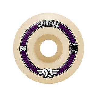 Spitfire Skateboard Wheels 58mm F4 Soft Sliders 93A Classics Natural