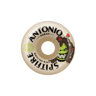 Spitfire Skateboard Wheels 54mm F4 99A Antonio Durao Burn Squad Lock-Ins Natural