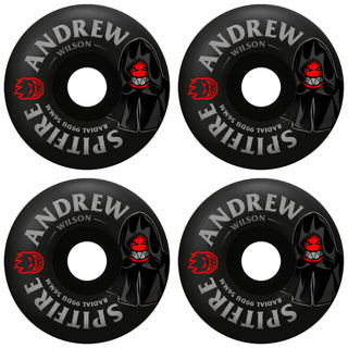 Spitfire Skateboard Wheels 56mm F4 99A Andrew Wilson Burn Squad Radials Black