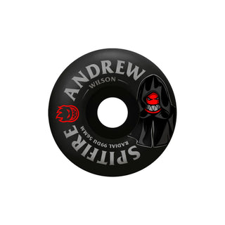 Spitfire Skateboard Wheels 56mm F4 99A Andrew Wilson Burn Squad Radials Black
