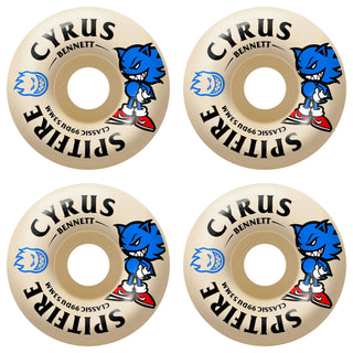 Spitfire Skateboard Wheels 53mm F4 99A Cyrus Bennett Burn Squad Classic Natural