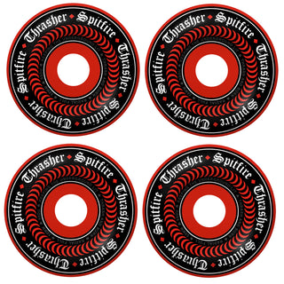 Spitfire Skateboard Wheels 58mm F4 99A Thrasher Oath Radial Full Red