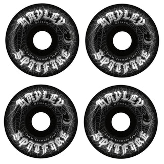 Spitfire Skateboard Wheels 53mm F4 99A Hayley Wilson Webbed Conical Full Black