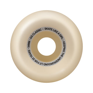 Spitfire Skateboard Wheels 54mm F4 Skate Like A Girl OG Classic 99A Natural