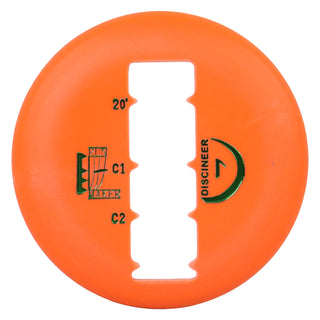 Discineer Run Maker Disc Golf Distance Estimating Mini Marker for Circle 1 & 2 - Orange/Green