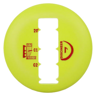 Discineer Run Maker Disc Golf Distance Estimating Mini Marker for Circle 1 & 2 - Yellow/Red