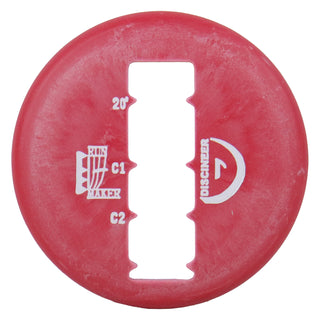 Discineer Run Maker Disc Golf Distance Estimating Mini Marker for Circle 1 & 2 - Red/White