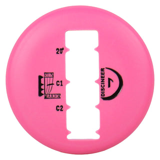 Discineer Run Maker Disc Golf Distance Estimating Mini Marker for Circle 1 & 2 - Pink/Black