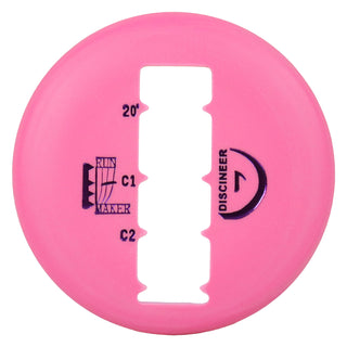 Discineer Run Maker Disc Golf Distance Estimating Mini Marker for Circle 1 & 2 - Pink/Purple