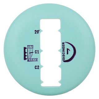 Discineer Run Maker Disc Golf Distance Estimating Mini Marker for Circle 1 & 2 - Teal/Purple