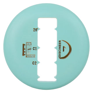 Discineer Run Maker Disc Golf Distance Estimating Mini Marker for Circle 1 & 2 - Teal/Gold