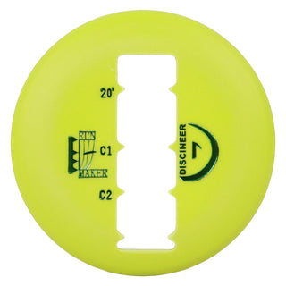 Discineer Run Maker Disc Golf Distance Estimating Mini Marker for Circle 1 & 2 - Yellow/Green