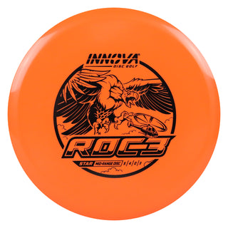 Innova Disc Golf Star Roc3 Midrange Disc 5/4/0/3 Orange/Black 180 grams