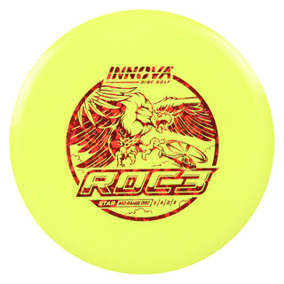 Innova Disc Golf Star Roc3 Midrange Disc 5/4/0/3 Yellow/Red Shatter 180 grams