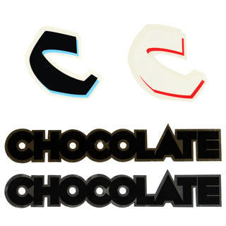 Chocolate Skateboard Stickers Logo 4-Pack