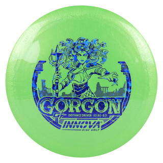 Innova Disc Golf Gstar Gorgon Distance Driver 10/6/-3/1 Green/Navy Shatter 170 grams