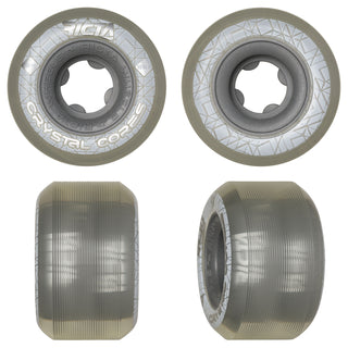 Ricta Skateboard Wheels Crystal Cores 54mm 95A Clear/Black